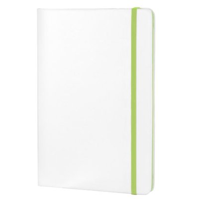 Libreta A5 PU Blanca con Goma Color VECL