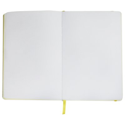 Libreta A5 PU Blanca con Goma Color