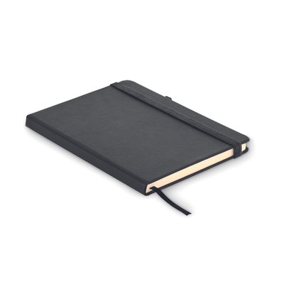 Libreta A5 PU y Cuero Reciclado Negro