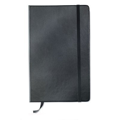 Libreta A5 a rayas de tapa rígida Negro