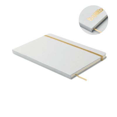 Libreta A5 reciclada especial marcaje a láser 80g/m2 Oro