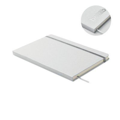 Libreta A5 reciclada especial marcaje a láser Plata