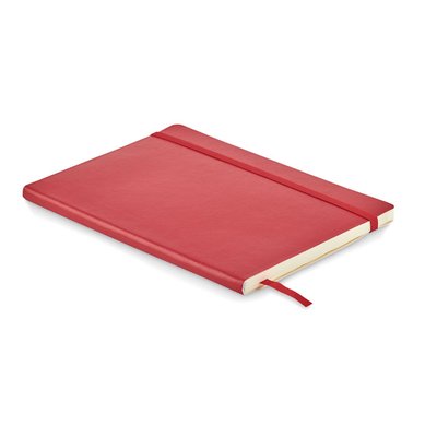 Libreta A5 Suave PU Reciclado y 80 hojas Rojo