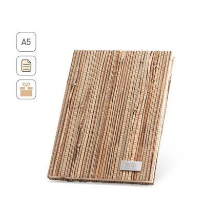 Libreta A5 con tapa de paja natural