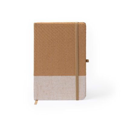 Libreta A5 tapa rígida de paja y algodón Crudo