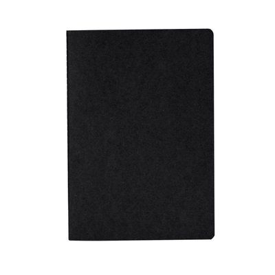 Libreta A5 con tapas recicladas y 60 hojas a rayas Negro