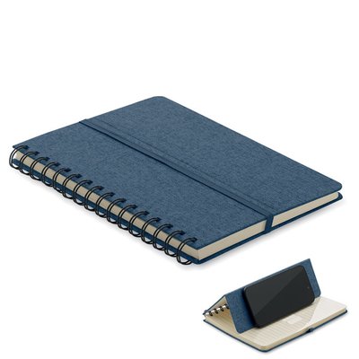 Libreta de anillas A5 con soporte Azul