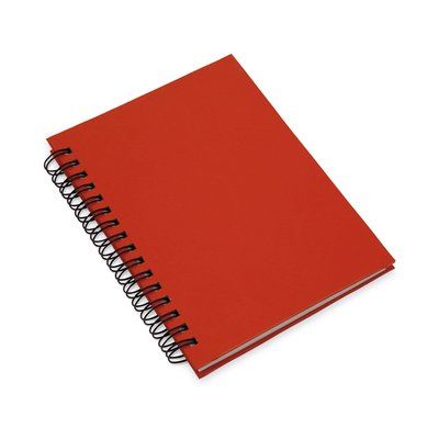 Libreta de anillas ecológica con tapas de cartón reciclado 11,6x15,3 cm Roj