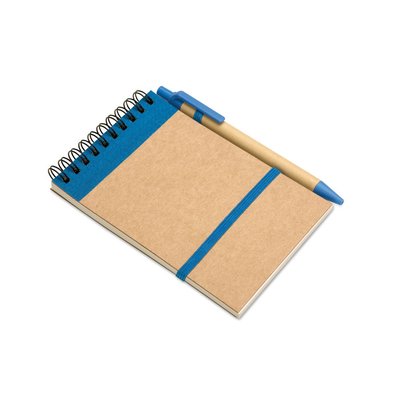 Libreta de bolsillo con papel reciclado 14 x 9 cm Azul