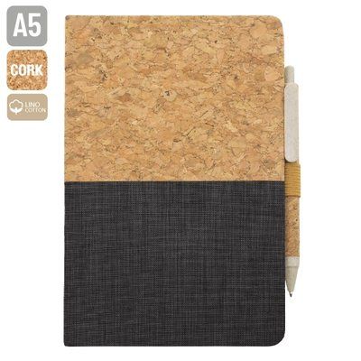 Libreta de Corcho/Lino 82H con Bolígrafo