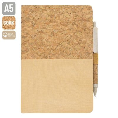 Libreta de Corcho/Lino 82H con Bolígrafo