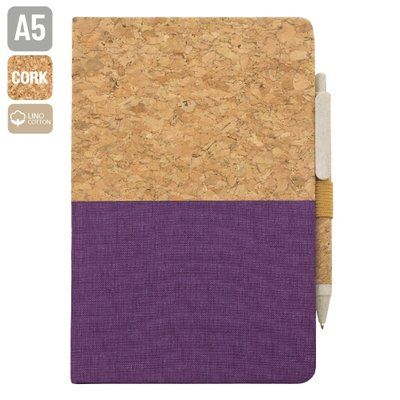Libreta de Corcho/Lino 82H con Bolígrafo