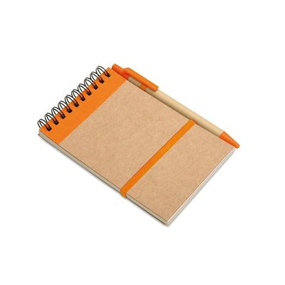 Libreta de bolsillo con papel reciclado 14 x 9 cm Naranja