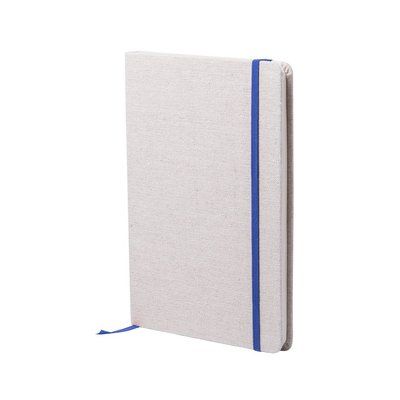 Libreta ecológica con tapa de algodón 14 x 21 cm Azul