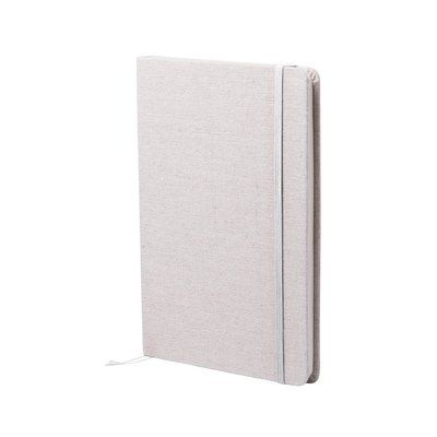 Libreta ecológica con tapa de algodón 14 x 21 cm Blanco