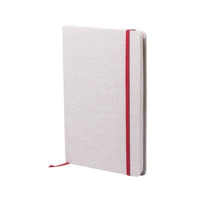 Libreta ecológica con tapa de algodón 14 x 21 cm Rojo