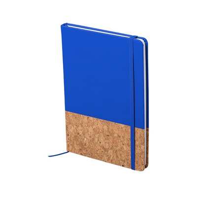 Libreta ecológica de corcho y polipiel 14,7x21 cm Azul