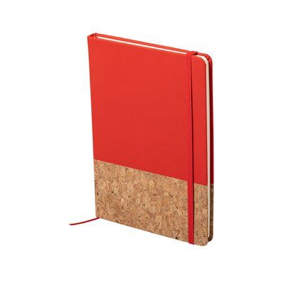 Libreta ecológica de corcho y polipiel 14,7x21 cm Rojo