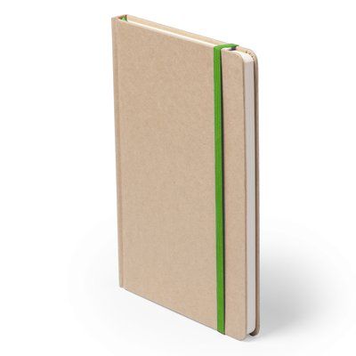 Libreta ecológica personalizable con portada rígida de cartón natural 14,7x21 cm Ver