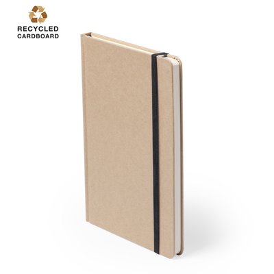Libreta ecológica personalizable con portada rígida de cartón natural 14,7x21 cm