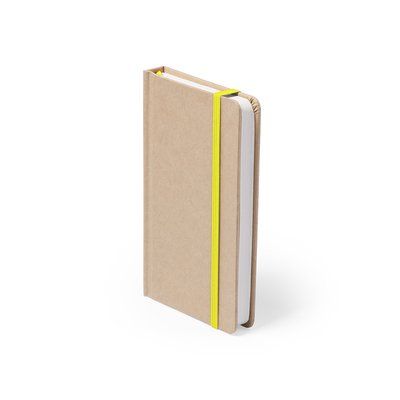 Libreta ecológica de portada rígida y marcapáginas a juego 9,4cm x 14,5cm Amarillo