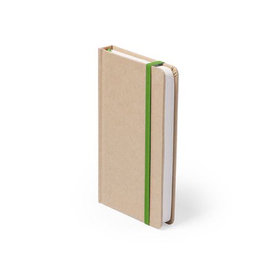 Libreta ecológica de portada rígida y marcapáginas a juego 9,4cm x 14,5cm Verde
