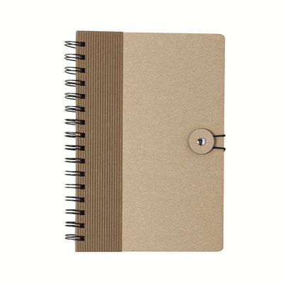 Libreta ecológica con tapas de cartón reciclado y cierre elástico 15,7x21,5 cm