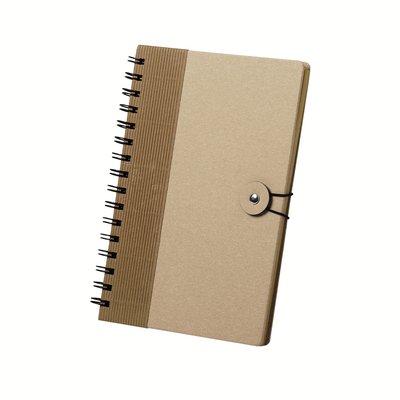 Libreta ecológica con tapas de cartón reciclado y cierre elástico 15,7x21,5 cm