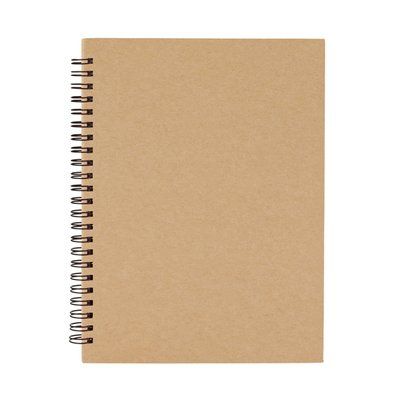 Libreta con espiral y hojas rayadas Crudo Talla Única Adulto