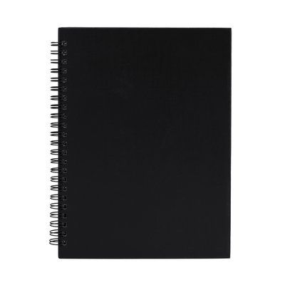 Libreta con espiral y hojas rayadas Negro