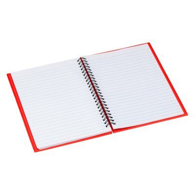 Libreta con espiral y hojas rayadas