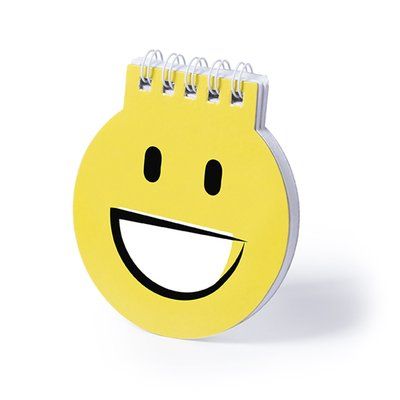 Libreta con forma de emoticono 8 x 9 cm Sonrisa