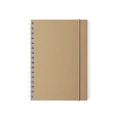 Libreta en linea nature de carton reciclado y cierre elástico 15,5x21 cm Bla