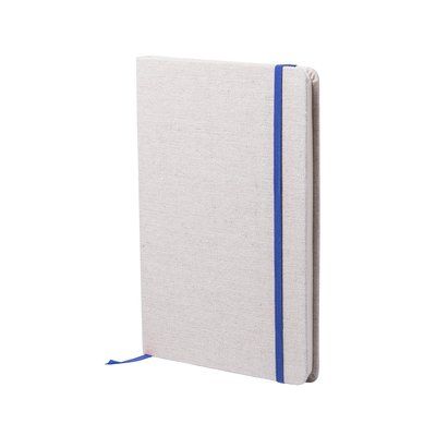 Libreta de materiales naturales con tapa de algodón suave 14 x 21 cm Azul