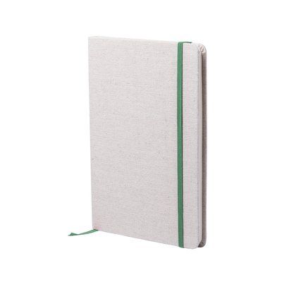 Libreta de materiales naturales con tapa de algodón suave 14 x 21 cm Ver