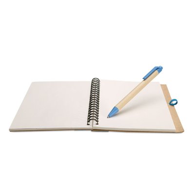 Libreta de Papel Reciclado con Boli Eco