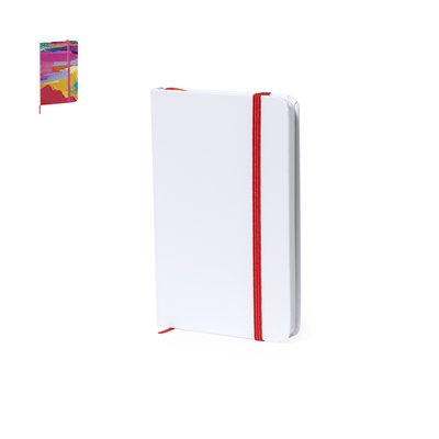 Libreta publicitaria elegante de bolsillo con tapas de cartón 9 x 14 cm