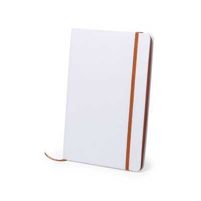 Libreta rígida blanca y cierre elástico de varios colores 14,7 x 21 cm Nara