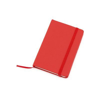 Libreta rígida de polipiel para notas a una raya 9,5 x 14,5 cm Rojo