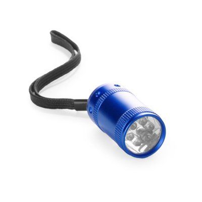 Linterna 6 led. aluminio Azul