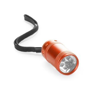 Linterna 6 led. aluminio Naranja