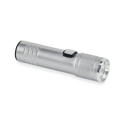 Linterna COB recargable y extensible Plata Mate