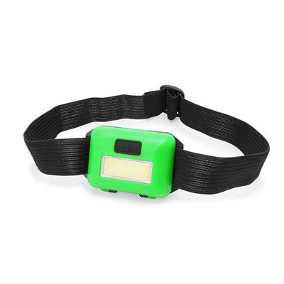Linterna frontal con cinta y 8 luces LED COB Verde Helecho Talla Única Adulto