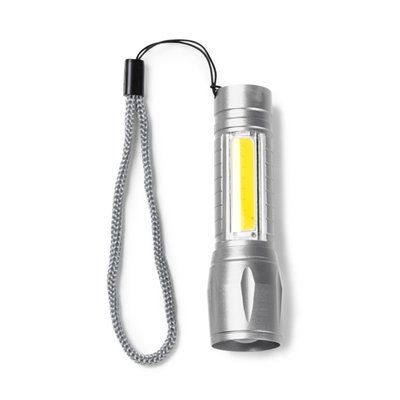 Linterna LED de aluminio 3 modos Plata Talla Única Adulto