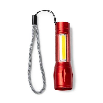 Linterna LED de aluminio 3 modos Rojo Talla Única Adulto