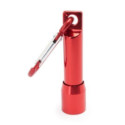 Linterna con luz LED con mosquetón Rojo Talla Única Adulto