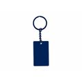 Llavero de acero con acabado gomoso Azul
