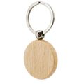 Llavero Redondo de Madera Plano