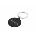 Llavero redondo de aluminio negro Plat