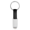 Llavero Cable Cargador 2 en 1 Blanco/Negro